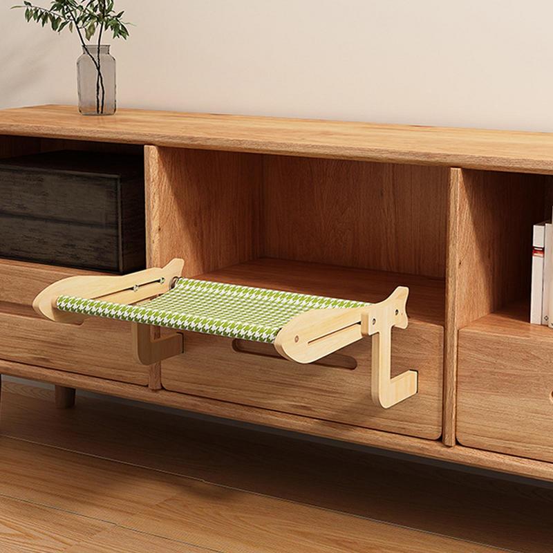 

Cat Hammock For Window Breathable Cat Furniture Sturdy Wooden Pet Furniture For Indoor Windowsill Bedside Balcony Patio China Mainland