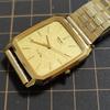 SEIKO QUARTZ Dolce Dolce Square Gold Quartz Watch Management K26 [Working Condition] Men's
