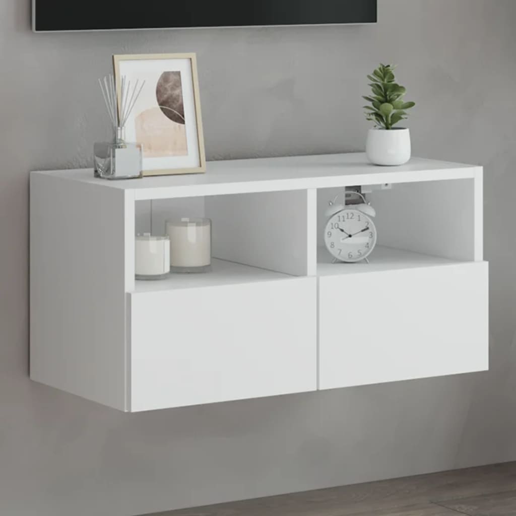 TV Wall Cabinet White 60 x 30 x 30 cm Particleboard