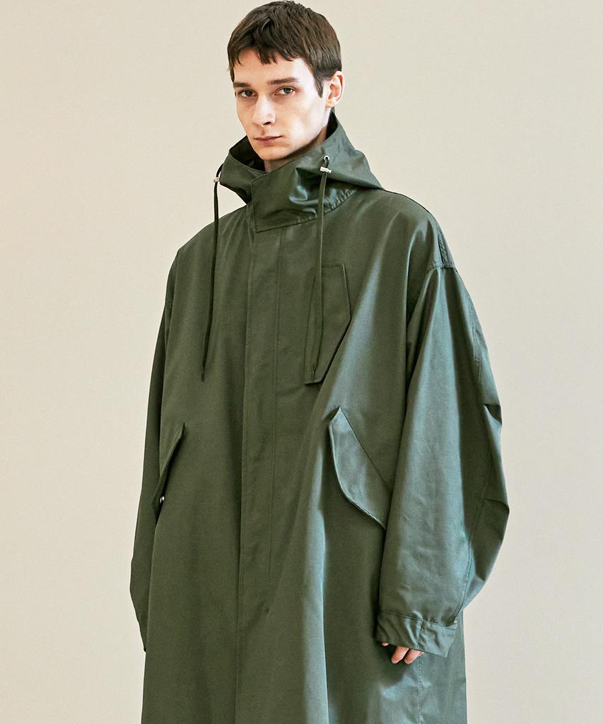 Cappotto Oversize Knd M-51 a Coda di Pesce Verde Oliva Khaki