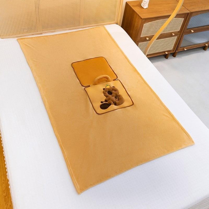 Capybaras Pillow Quilts Double-use Cushions Spring and Summer Office Naping Pillow Gift Cushions Folding Air Conditioning