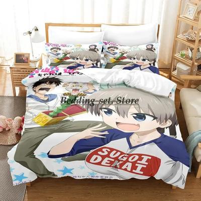 Uzaki-Chan wil afspreken! Beddengoed Set Enkel Twin Volledig Queen King Size Bed Set Aldult Kind Slaapkamer Dekbedovertrek Sets 3D Anime