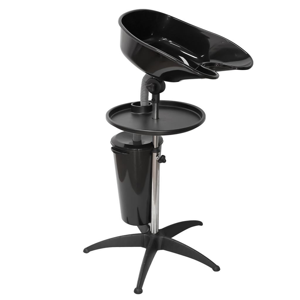 Barbershop Shampoo Basin Mobile Sink With Drain Stainless Steel Pipe Support Adjustable Height Pro Salon Accessories Tools