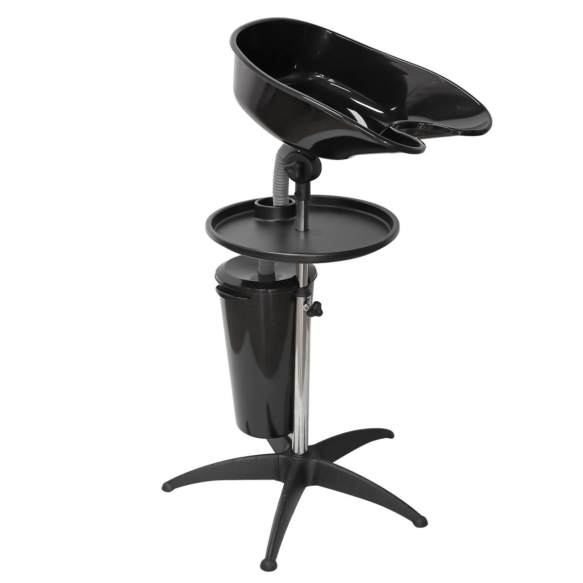 

Парикмахерская раковина для шампуня, мобильная раковина со сливом, нержавеющая сталь, труба, регулируемая высота, профессиональные аксессуары для салонов красоты, инструменты розы красного