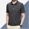 Einfarbiges Herren-Poloshirt, Business-Casual, lockeres, atmungsaktives Herren-Kurzarm-T-Shirt