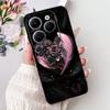 Cover For Tecno Spark 20 Pro Plus Back Bumper Spark 20Pro 20C Colorful Butterfly Flower Painting Phone Case Black Soft Silicone