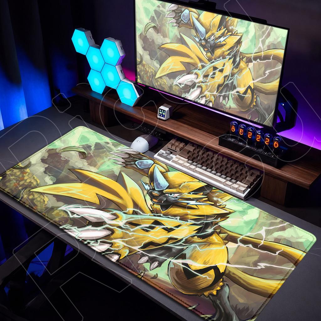 Laptop E-sport Gamer Home Keyboard Mats Pokemon Zeraora Large Non-slip Anime Mouse Pad XXL Rubber Desktop Washable Office Carpet