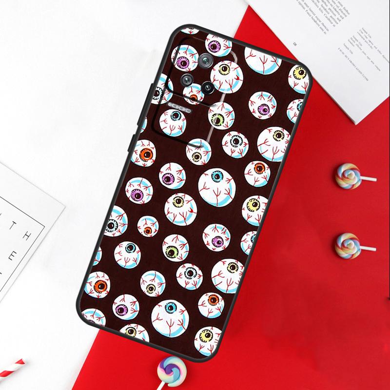 Crazy Eyeball Pattern Cover For Xiaomi 14 Ultra 15 13 11T 12T 13T 14T Pro POCO X7 Pro X3 X5 X6 M6 F5 F6 Pro Case