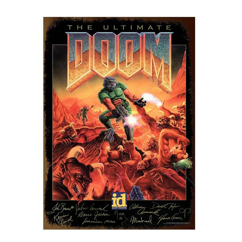 Cartoon Anime Signs Double Dragon Movie Poster Vintage Decoration Wall Metal Tin Sign Garage Tin Board Painting Art Plate Sign