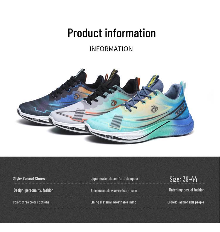 Men's Plus Size Shock-Absorbing Running Shoes - Fashionable Autumn/Winter Casual Sports Footwear