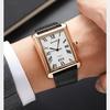 Quadratische Quarz-Herrenuhr mit Armband, Retro-Uhr, Klassische Business-Kalenderuhr