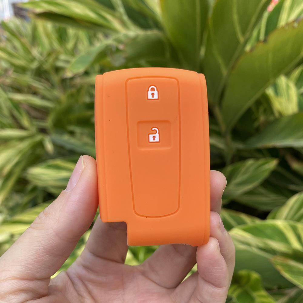 Silicone Car Key Fob Cover Case Shell Set For Toyota Corolla Verso 2004 2006 2007 Prius Gen 20 2005 2008 Remote Key Accessories