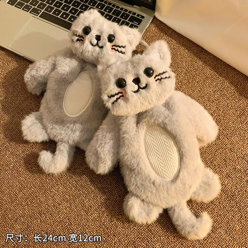 Panda puppy cat plush cute girl cartoon bag finger hanging neck