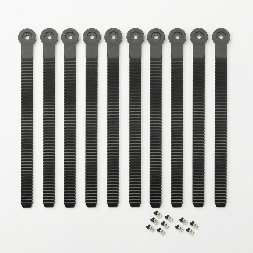 10 Pieces Ankle Fastening Replacement Strap Ribbed for Skiers, Snowboarders