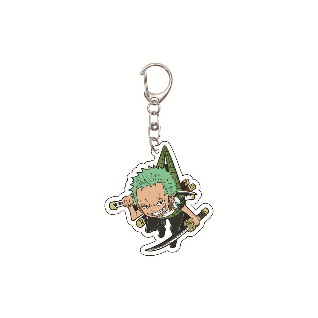 One Piece 5.5CM Acrylic Keychain, Anime Keychain, Luffy, Zoro Cartoon One Piece Bag Keychain