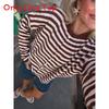 Cardigan in Maglia a Righe da Donna con Comfort Casual per l'Autunno
