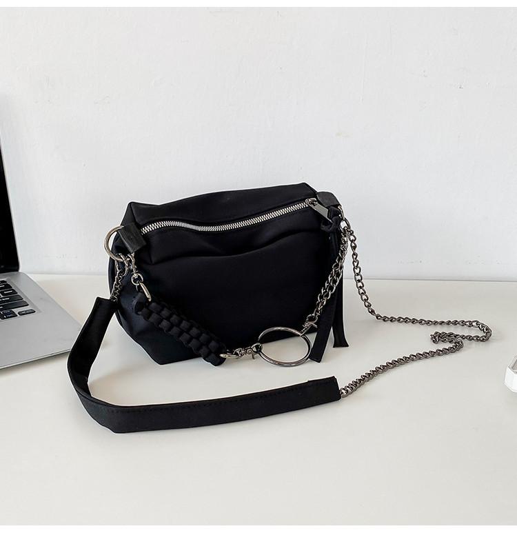 

Fashionable Korean Style Nylon Fabric Mini Bag 2024 Chic Chain Shoulder Tote Small