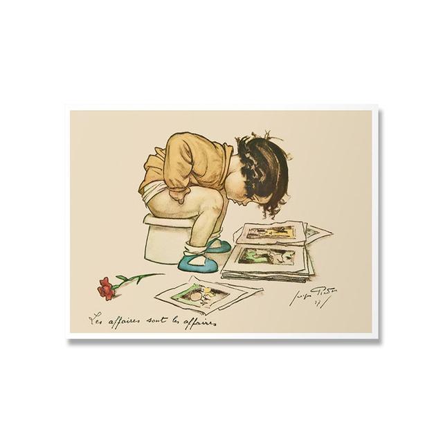 

Плакат на скандинавскую тему, детская картина на холсте, абстрактная настенная живопись, принт, минимализм, современная картина для ванной комнаты, настенный домашний декор 21cm×30cm No Frame