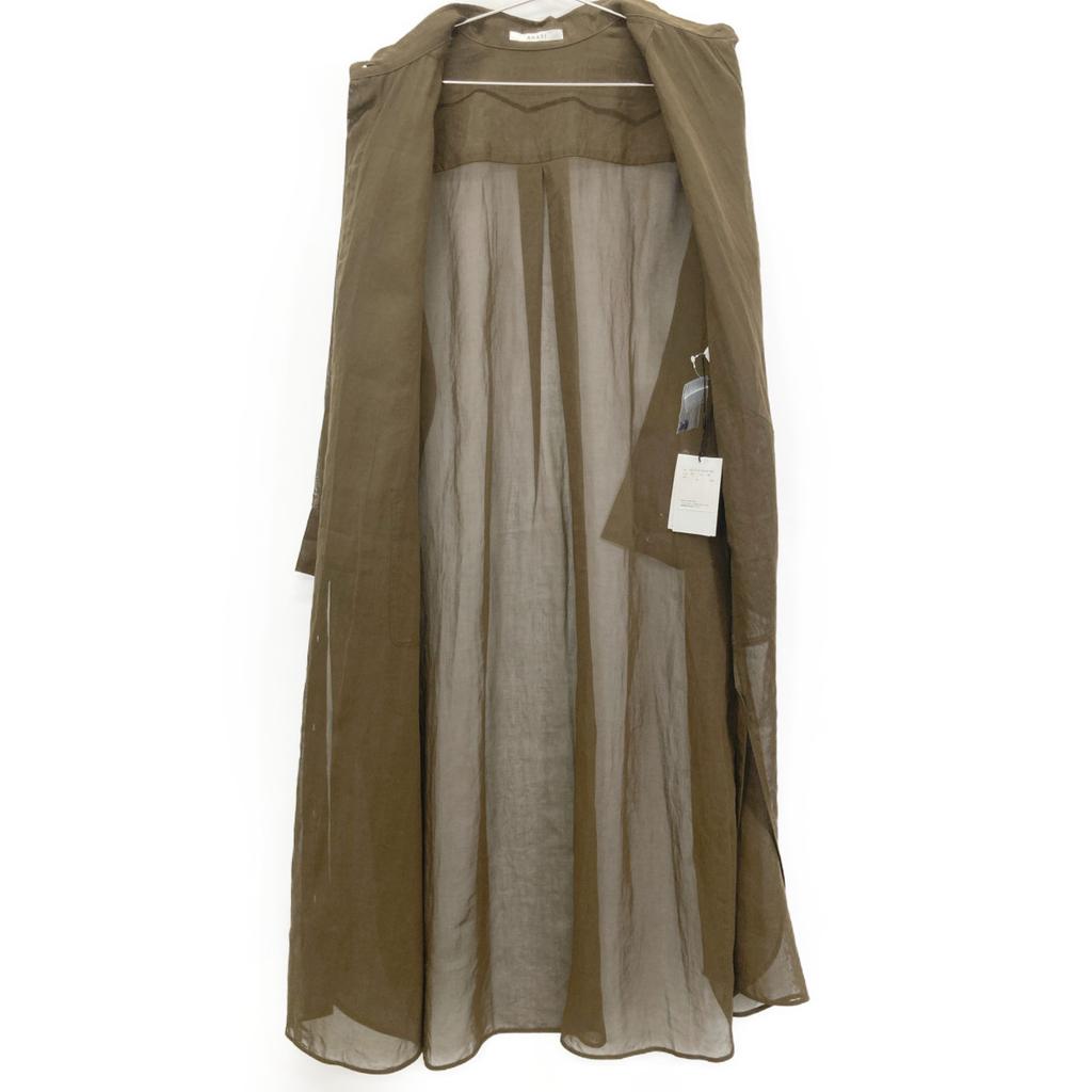 ANAYI [10211714340] Cotton Sheer Shirt Dress 36 BrownUsed