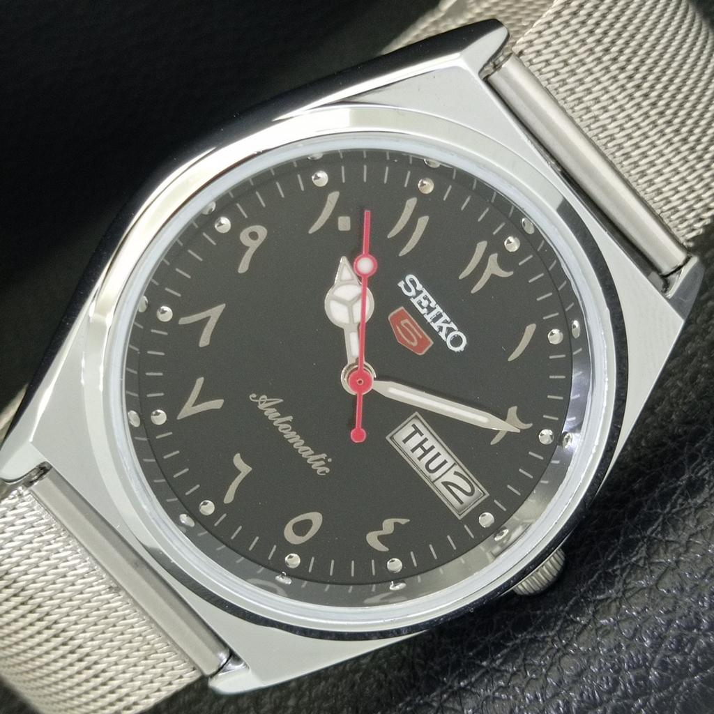 

ВИНТАЖНЫЕ ВОССТАНОВЛЕННЫЕ МУЖСКИЕ ЧАСЫ SEIKO 5 AUTOMATIC 6309A ЯПОНИЯ ЧЕРНЫЕ a441394-5 Sk-a441394