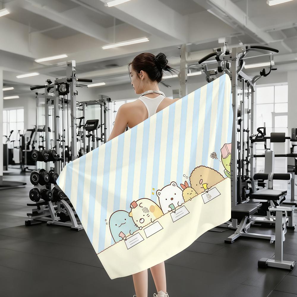 Cartoon S-Sumikko G-Gurashi Towel Quick Drying Beach Towels Are Suitable For Swimming Pools Camping Yoga And The Gym