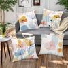 Soft - Toned Floral Abstract Art Pillowcasebedroom Living Room Sofa Home Decor Polyester Cushion Cover With Zipper