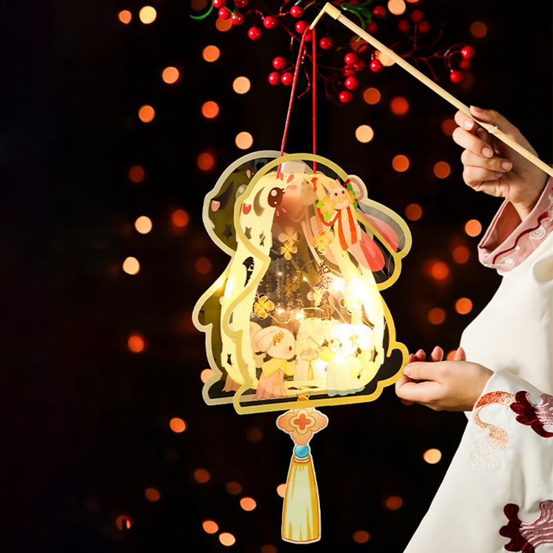 Przenośne Chińskie Lampiony Papierowe Chińska Tradycyjna Ręczna Lampa Dekoracja Świąteczna Sztuczny Lampion LED Ręczny Festiwalowy Papier