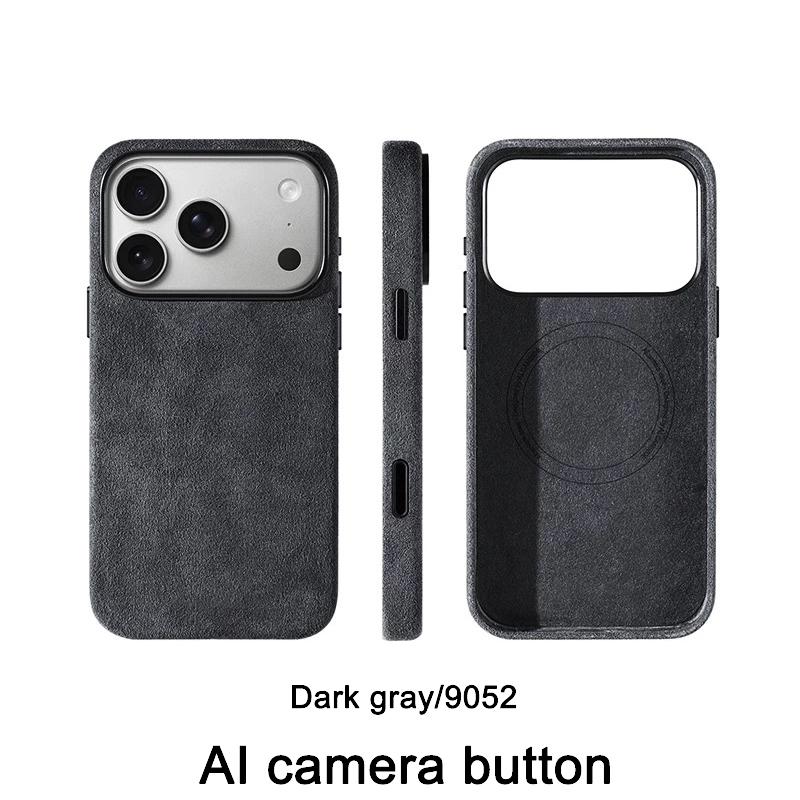 

Настоящий чехол из алькантары с магнитами для IPhone 17 Pro Max, чехол с Magsafe, защита для кнопок камеры, чехлы для IPhone 17 Pro Max for iPhone 17 Pro