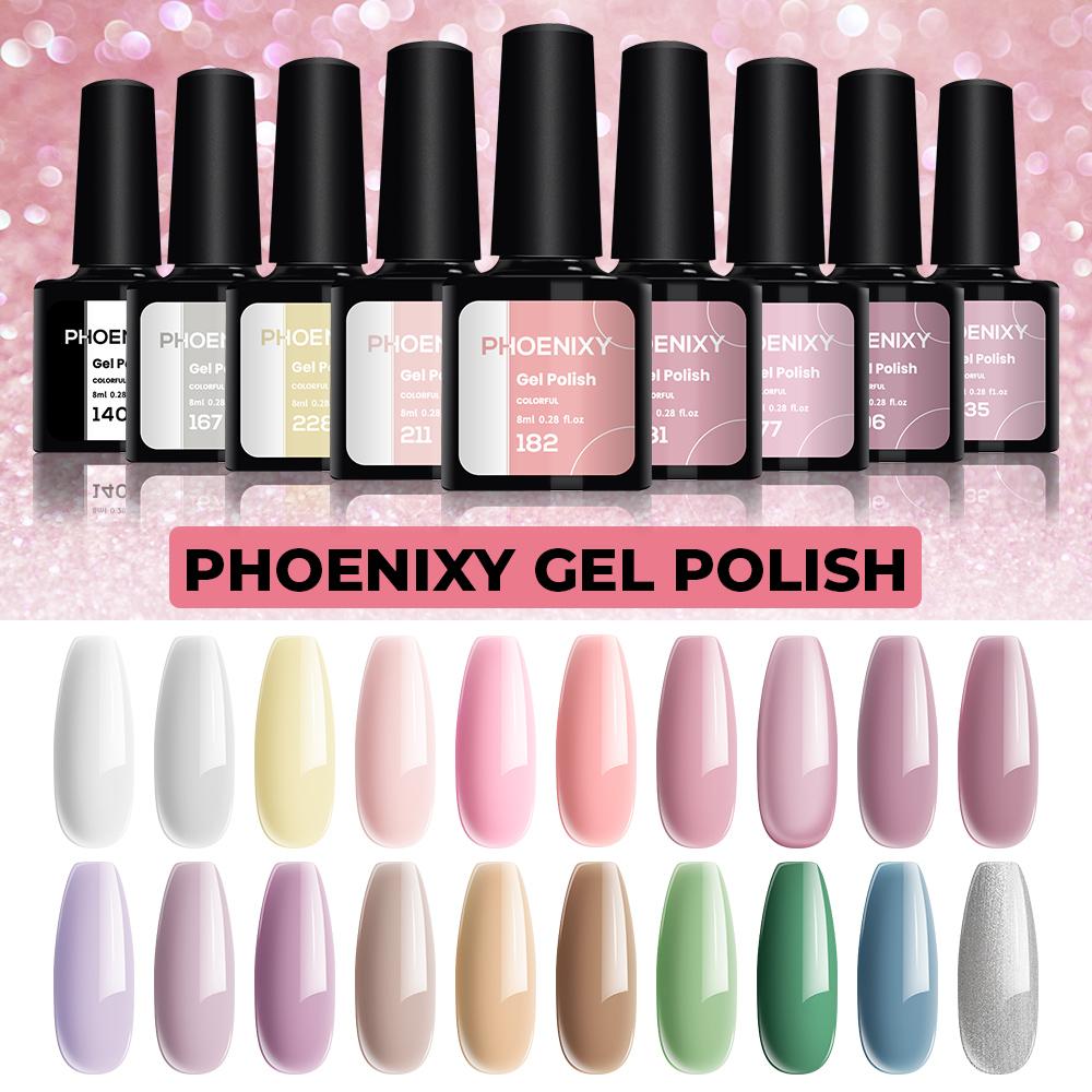 

PHOENIXY, 20 шт., набор гель-лаков для ногтей, рождественские новогодние подарки для девочек, маникюр и дизайн ногтей, сделай сам, домашний салон