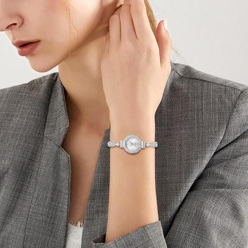Cute and Stylish Women's Bracelet Watch: Analog, Waterproof, Alloy Strap, Adjustable Length, Casual, Business, Fashion Watch, Silver, Women's Accessor