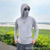 Mens UPF 50 Quick-Dry Fishing Sun Protection Hooded Rash Guard T-Shirt Beach Surfing Outdoor Activities
