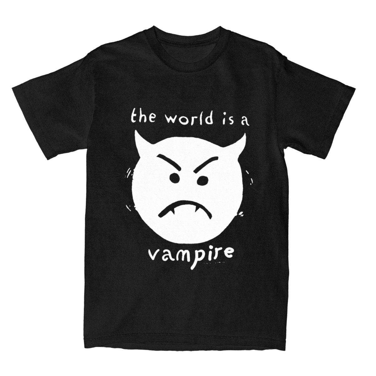 

Мужская футболка The Smashing Pumpkins Футболки В тренде Мир - вампир Летние футболки Y2K Веселые принтованные хлопковые топы Подарок S чёрный