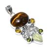 Tiger Eye Gemstone Handmade 925 Steling Silver Jewelry Pendant 2.44" SU-9664