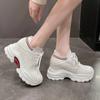 Fashion 8CM 2024 New Women Spring Shoes New Sock Sneakers Platform Wedge Heel Dad Shoes Chunky Sneakers Pumps Breathable Comfy Shoes