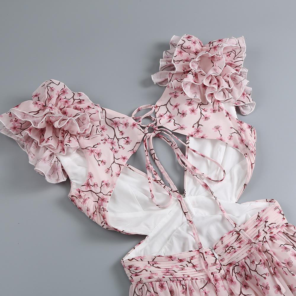 European-American Cross-Border Women's Floral Vacation Dress