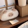 Cute Cat Pencil Case Large Capacity Pencil Pouch Cute Toast Shape Smooth Zipper Closure Stationery Bag Multipurpose Organizer