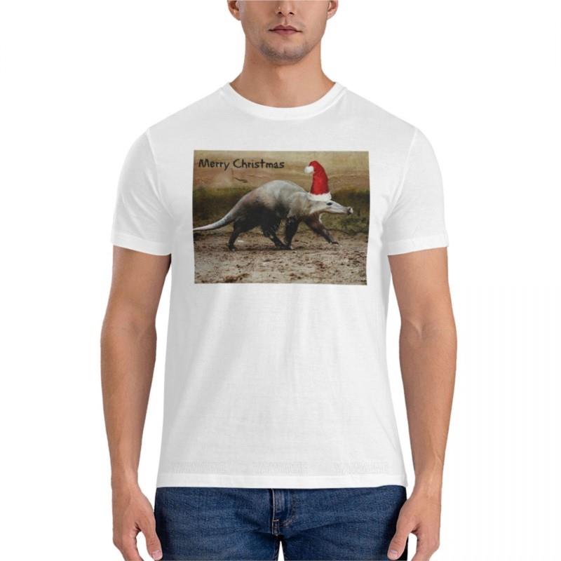 A Merry Christmas Aardvark Fitted Tshirt Custom T Shirts Sweat Shirts Unisex Sweat Shirt Black Tshirt Unisex Summer Tops