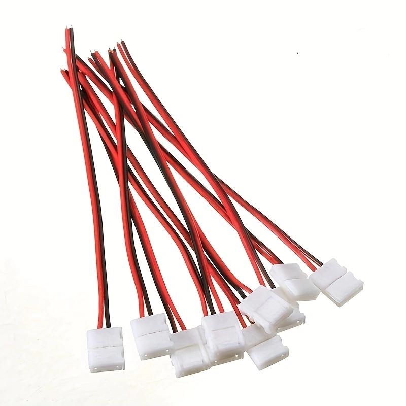 10Pcs Practical No Welding Ribbon 2 Pin Led Strip Adapter PCB Connector Cable For 3528 Single Color