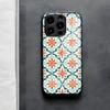 Muted Moroccan Mosaic Tiles Phone Case For IPhone 17 Air 16 E Pro Max 15 14 13 Mini 12 Pro 11 Max Plus Black Glass Cover