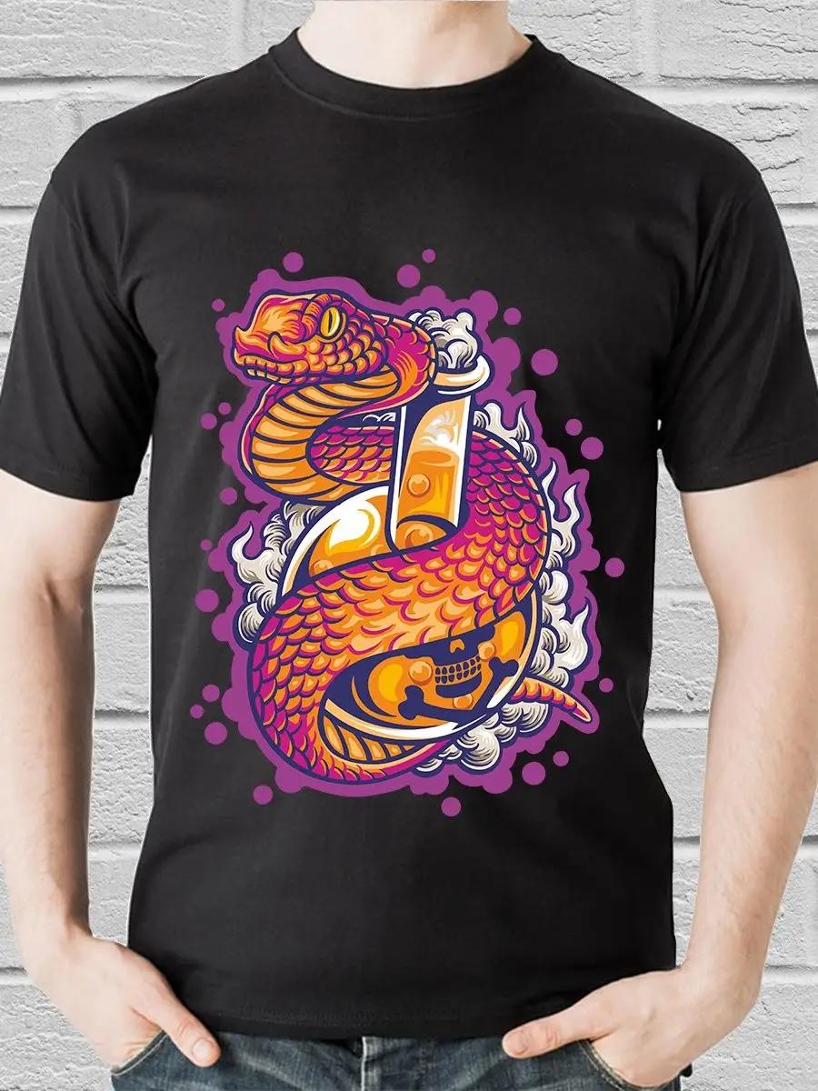 Футболка со змеями, кобрами 2XL