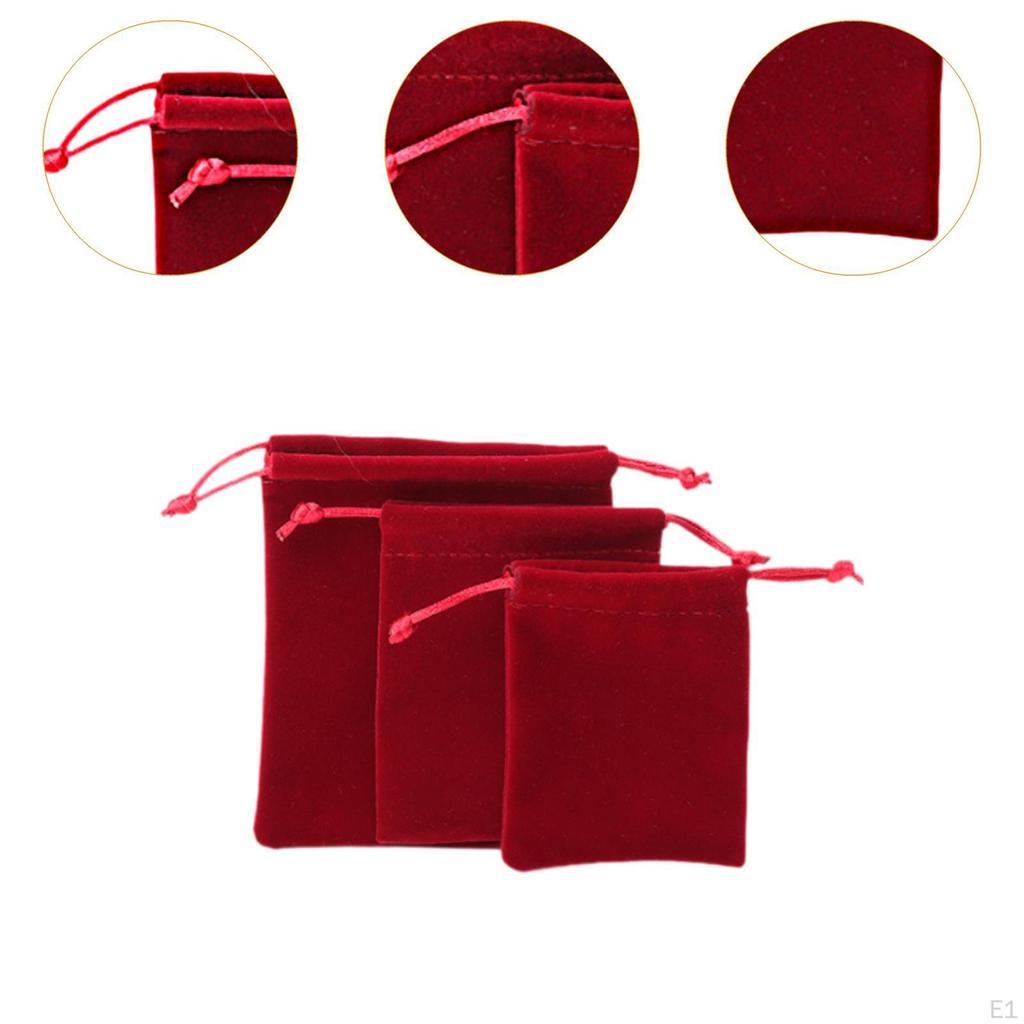 3 Stück Schmuckbeutel Mini Kordelzugbeutel Wiederverwendbar Leichtgewicht Partygeschenk Hochzeit Kosmetik