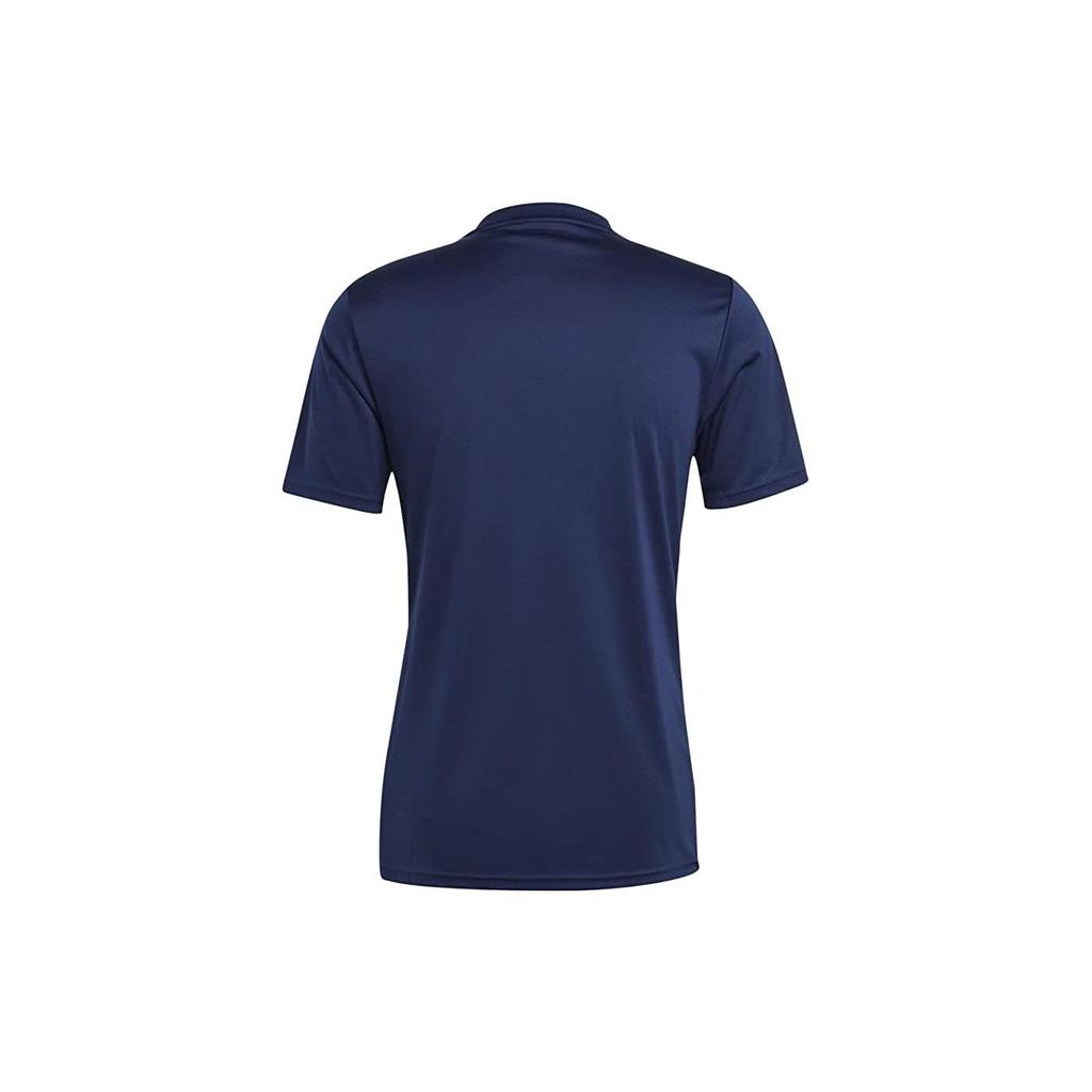 adidas Logo Print V-Neck Pullover Short Sleeve T-Shirt Men T-Shirts Blue HR2631