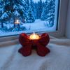 Modern PLA Bow Ornament 3D Printed Candle Holder Decorative Candlestick Stand for Scented Candles Delicate Gift Holiday & LED Tealights Elegant