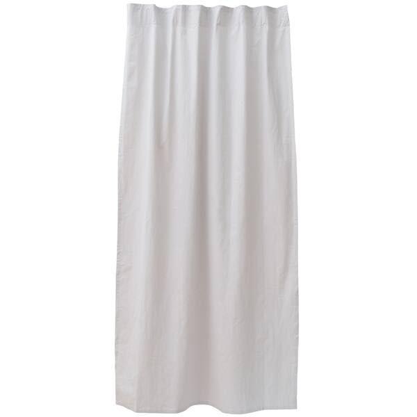 NITORI Flat Curtain CT01 100% Cotton Grey 110x200 Cm Set of 2 Drapery Window Treatment with Adjustable Hooks