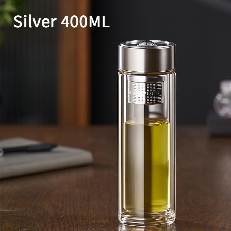 GIANXI High Appearance Level Magnetic Tea Separation Cup 2025 New Men's Office Double Glass Water Cup Magnetic Bomb Tea Cup