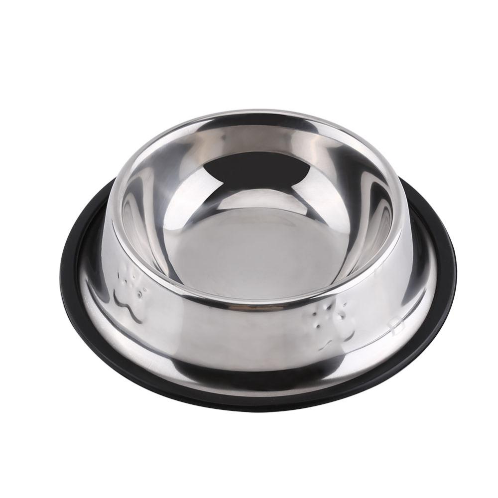 Anti-tip Dog Feeder Footprint Pattern Pet Drinking Bowl Non-slip Base Cat Food Bowl  Daily Feeding