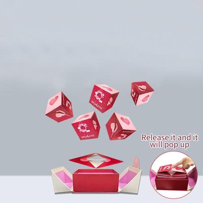 Překvapení Bounce Box Valentýnský dárek k narozeninám Bounce Box Bounce Červená obálka dekorace Dárková dekorace