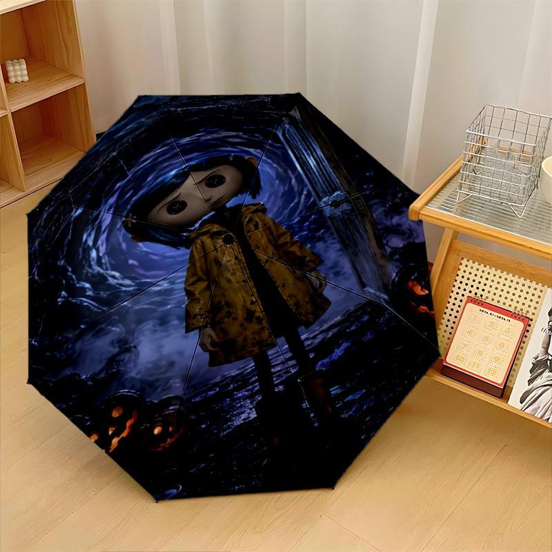 Coraline Other Mother Windproof Auto 8 Rib Folding Umbrella Portable Outdoor Parasol