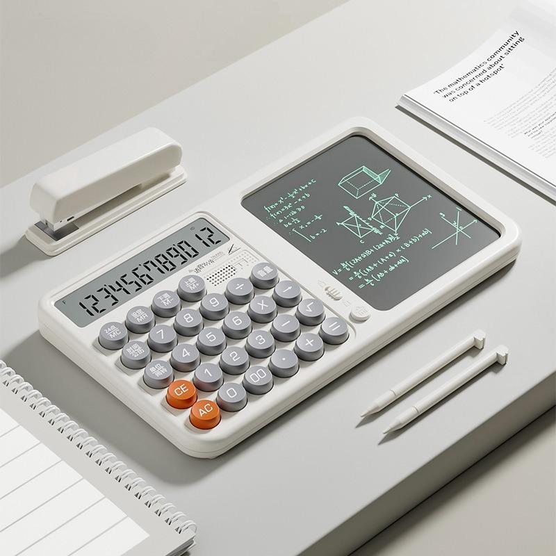 Bunter Mode-Taschenrechner mit Schreibtafel-Tastenrechner für Büro oder Schule, flexible Tastatur für College, Büro, Schüler