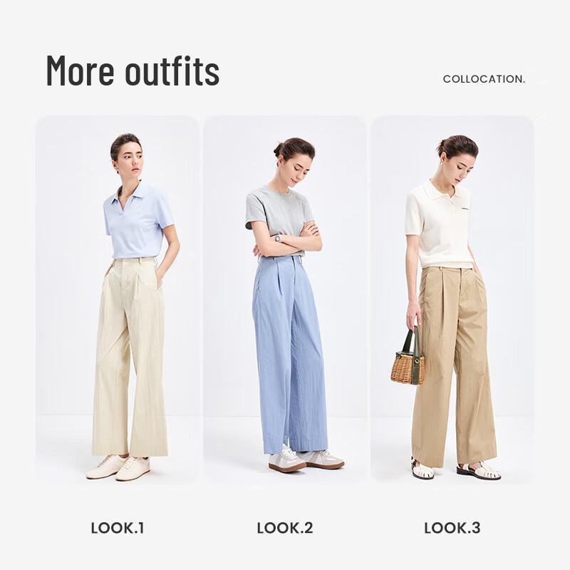 Navigare Women's Thin Casual Straight-Leg Pants